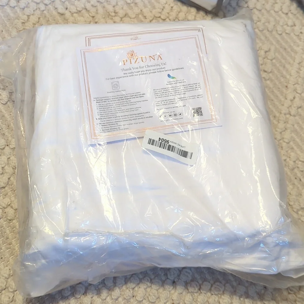 Pizuna Pure 100% Cotton King Duvet Cover with Shams, Luxurious 400 Thread Count